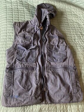 Vintage Banana Republic Blue Cotton Utility Vest